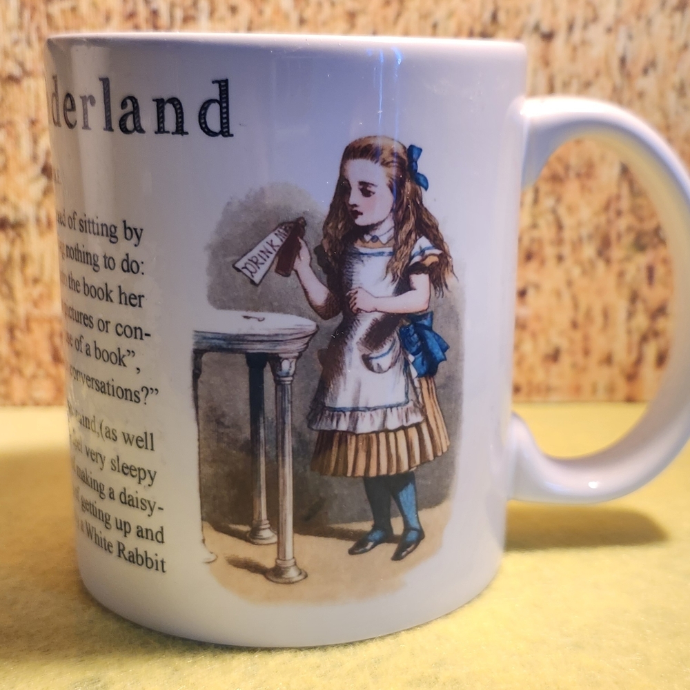 Alice in Wonderland Mug - White and Blue